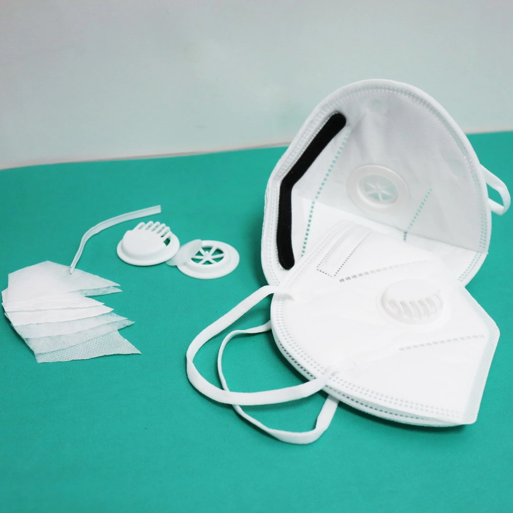 Kn95 (N95 or FFP2) Face Mask with a Breathing Valve Disposable Dust Filter Mask Melt Blown Cloth